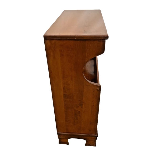 Vintage Bookcase Display Traditional Farmhouse Style Solid Maple Two Shelves For Sale - Image 4 of 11