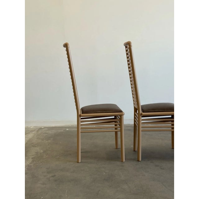 1970s Lacquered Ladder Back Chairs - Set of4 For Sale - Image 9 of 12