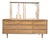Mid-Century Modern Walnut 9-Drawer Lowboy Dresser With Mirror For Sale