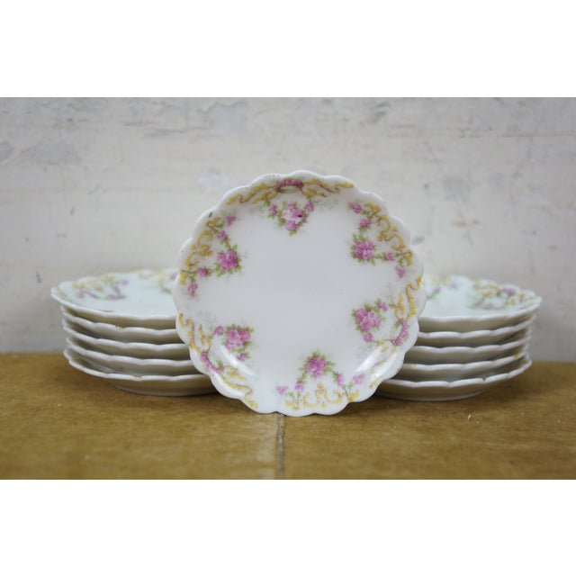 Mid 20th Century 89pc Antique French Limoges T&v Tressemaines Vogt Pink Rose Dinnerware Set For Sale - Image 11 of 17