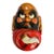Vintage Hand-Carved Wood Daruma Bodhidharma Wall Mask With Hossu Fly Whisk For Sale