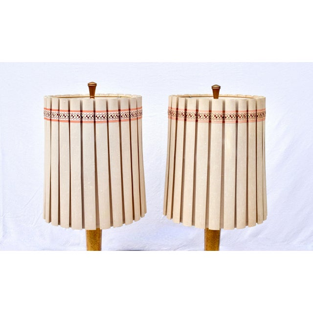 Mid 20th Century Mid Century Modern Gold Gilt Table Lamps by Marbro Lamp Co. For Sale - Image 5 of 11