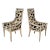 Mid-20th C. French Directoire Style Velvet & Silver Leaf Armchairs For Sale