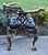 1980s Vtg. Corner Chair Black Lacquer Gilt Chippendale Roundabout For Sale - Image 5 of 16