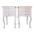 French Provincial Bedside Tables Painted Antique Rose For Sale