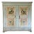 Large Vintage Painted Pine Double Wardrobe with Inlaid Chinoiserie, 1890s For Sale