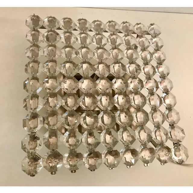 Mid-Century Crystal Flush Mount For Sale - Image 10 of 10