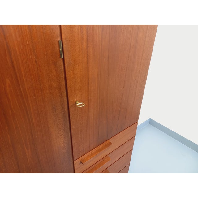 1960s Vintage Scandinavian Sideboard in Teak and Black Metal, 1960s For Sale - Image 5 of 18