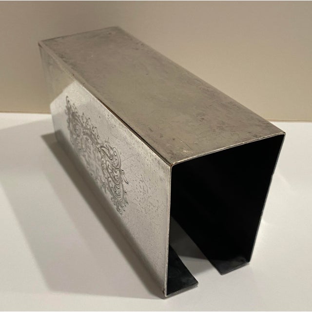 1950s 1950s English Silverplate Matchbox Cover For Sale - Image 5 of 9