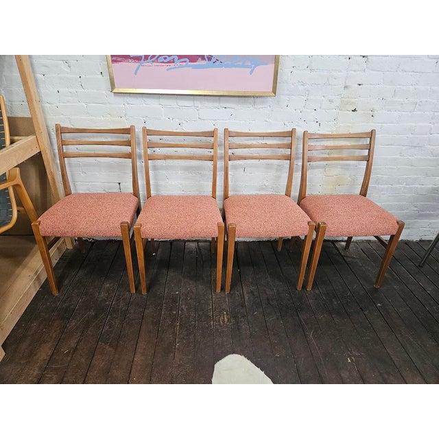 Wood Set of Four (4) Danish Mid-Century Modern Dining Chairs in the Style of j.l. Møller, Denmark, C. 1960s For Sale - Image 7 of 12