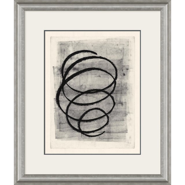 Abstract Black Swirl No. 7 Framed Art Print For Sale - Image 3 of 3