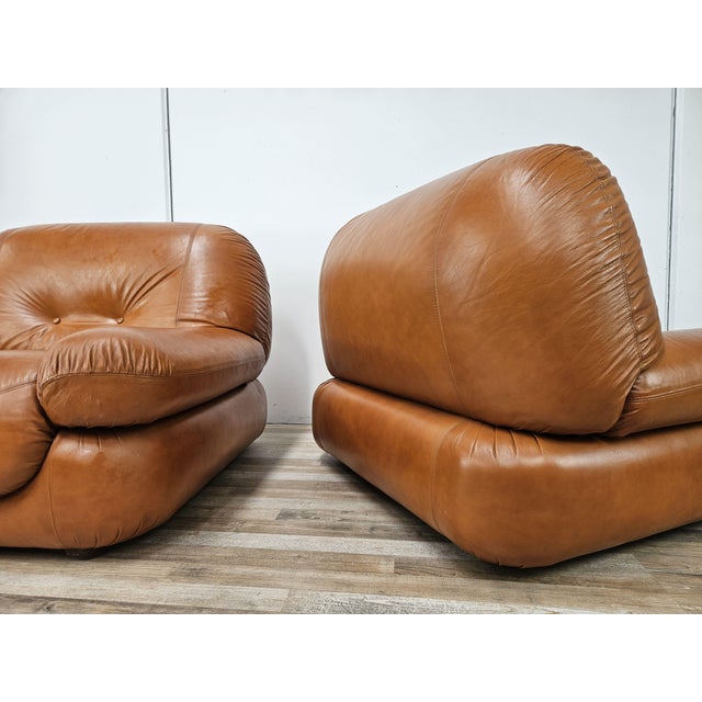 Armchairs attributed to Sapporo by Mario Marenco for Mobil Girgi, 1970, Set of 2 For Sale - Image 14 of 18