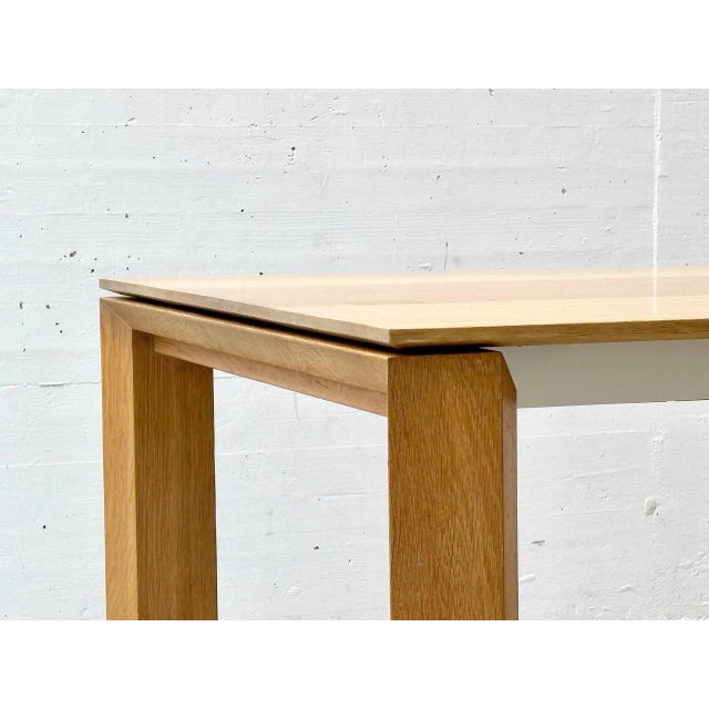 Large Dining Table in Knotted Oak with Integrated Insert Leaf from Seetal Swiss For Sale - Image 16 of 18