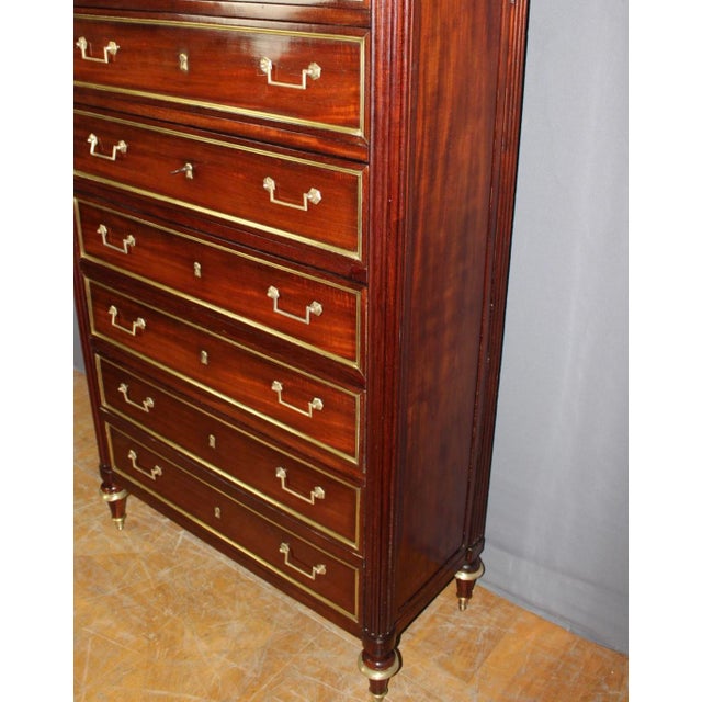 Louis XVI Style Mahogany Chest of Drawers, 18th Century For Sale - Image 6 of 17