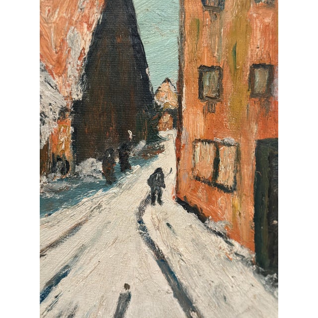 Harriet H. Axéll, Townscape, 1950s, Oil Painting on Panel, Framed For Sale - Image 10 of 17