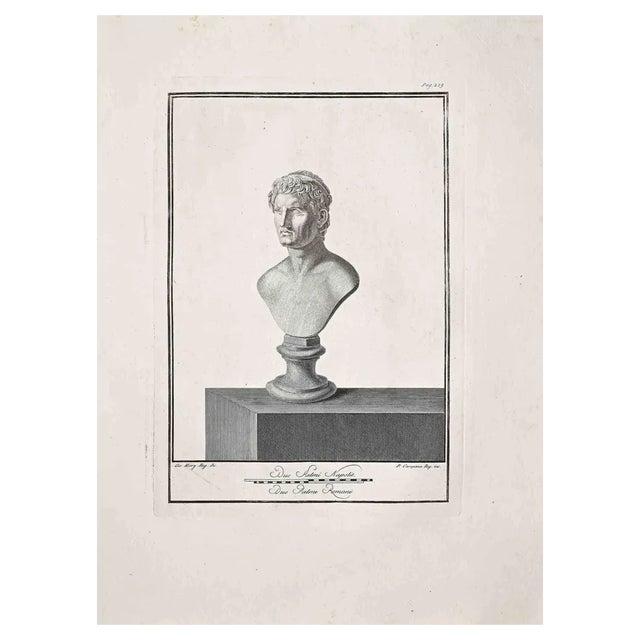Unknown, Ancient Roman Bust, Original Etching, 18th Century For Sale