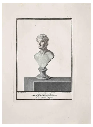 Unknown, Ancient Roman Bust, Original Etching, 18th Century