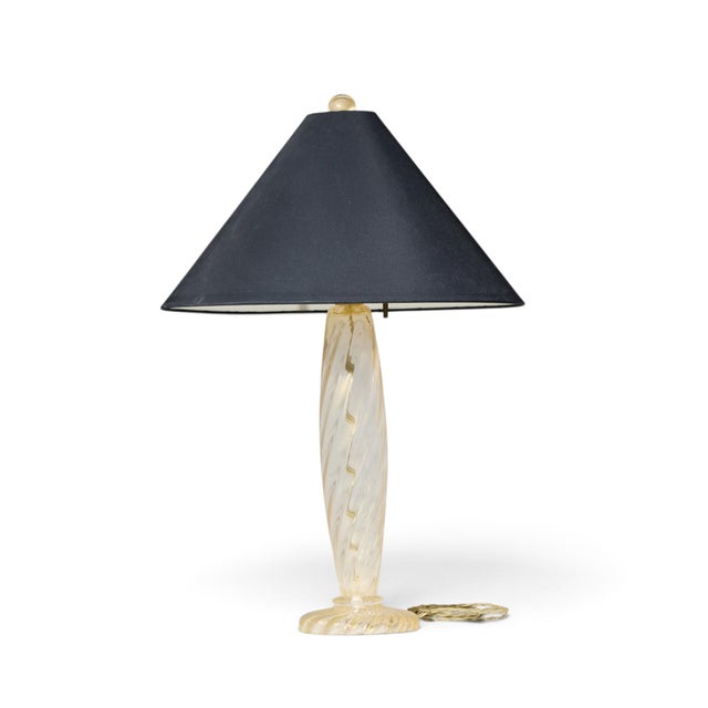 Glass Mid 20th Century John Hutton for Donghia Ondoso Mid Century Murano Glass Lamp - Pair For Sale - Image 7 of 9