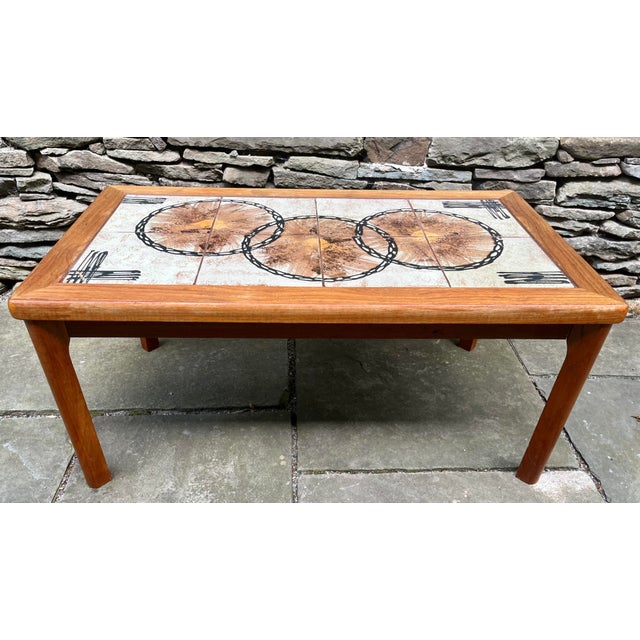Vintage Danish Mod Tile Coffee Table Poul H. Poulsen for Mobler | Chairish