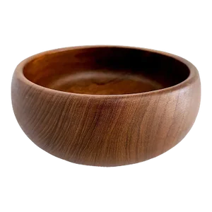 1970s Teak Wood Hand Turned Bowl