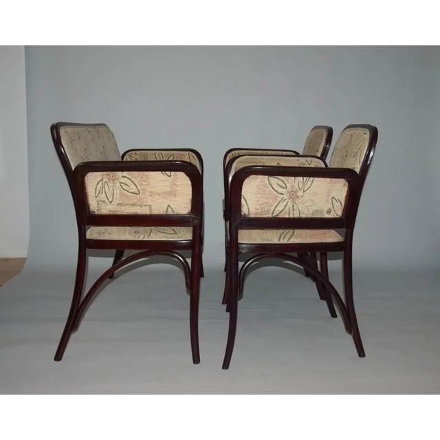 Art Nouveau Sofa and Armchairs attributed to Otto Wagner for Thonet, 1910s, Set of 3 For Sale - Image 3 of 11