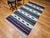 Vintage American Southwestern Kilim, Handwoven Wool, Stripe Pattern, Ivory & Green, 4x8 For Sale In Chicago - Image 6 of 16
