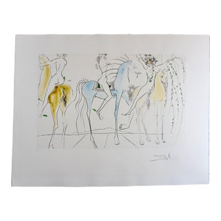 Dali Hamadryades Mimetiques Arborescentes H/Sig Etching Dali Archives Certified For Sale