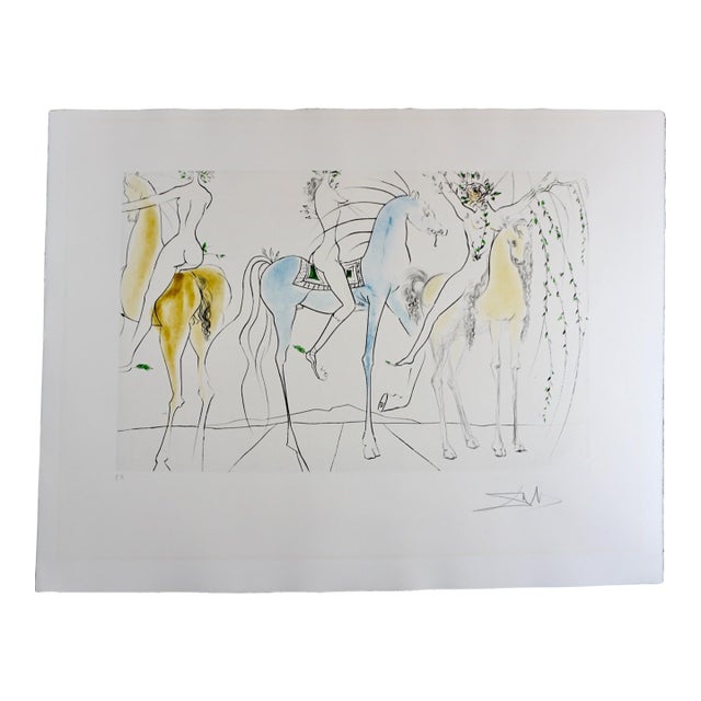 Dali Hamadryades Mimetiques Arborescentes H/Sig Etching Dali Archives Certified For Sale