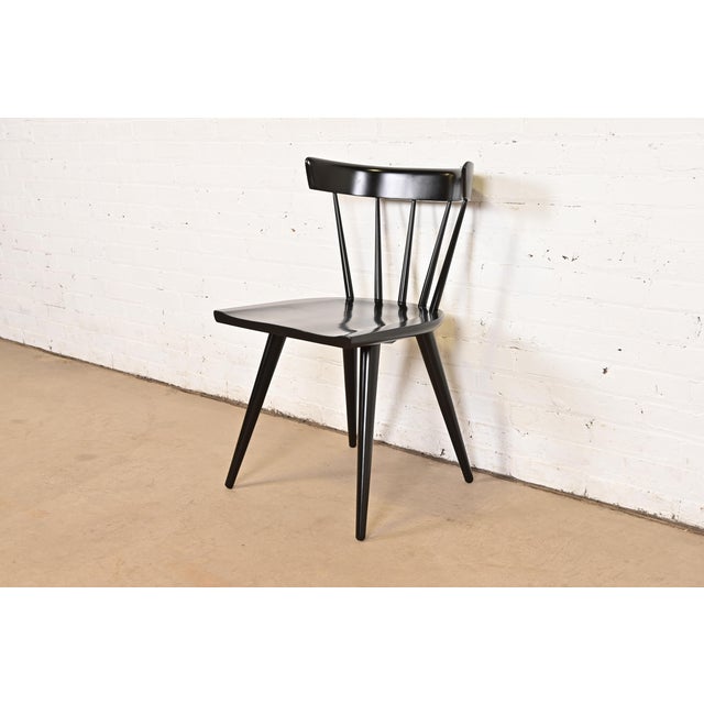 Planner Group Paul McCobb Planner Group Mid-Century Modern Black Lacquered Spindle Back Dining Chair, Newly Refinished For Sale - Image 4 of 11