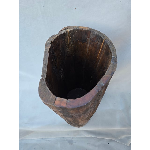 Farmhouse Vintage Storage or Grain Barrel For Sale - Image 3 of 11