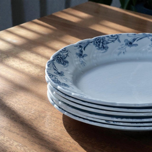 Antique French Plates from KG Luneville Kleber, 1879, Set of 6 For Sale - Image 4 of 7