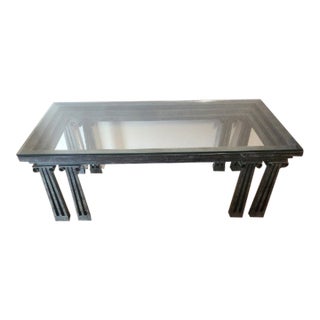 Post-Modern Wrought Iron Coffee Table For Sale