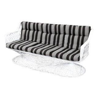 Restored Russell Woodard Spun Fiberglass Vintage Outdoor Sofa For Sale