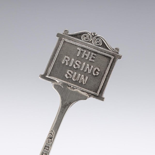 Metal Vintage English Silver Cased Pub Sign Cocktail Picks, 1952, Set of 6 For Sale - Image 7 of 18