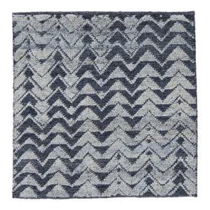 Modern Moroccan Style Handmade Blue Geometric Custom Wool Rug