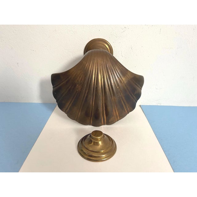 1970s Brass Clam Shell Door Knocker For Sale - Image 12 of 15