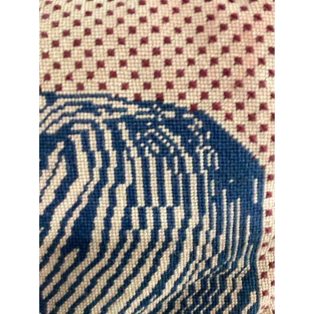 Needlepoint cushion depicting Roy Lichtenstein's famous 1963 still life 'Ball of Twine'
