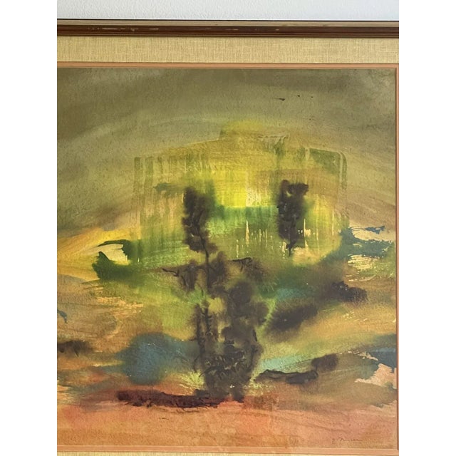 PALM BEACH ESTATE FIND! Pictures do not do this justice! Stunning and masterful Abstract Impressionist Gouache MCM...