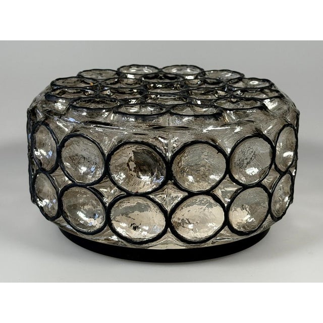 Vintage Ceiling Lamp in Glass and Metal from Glashütte Limburg, Germany, 1960s For Sale - Image 13 of 18