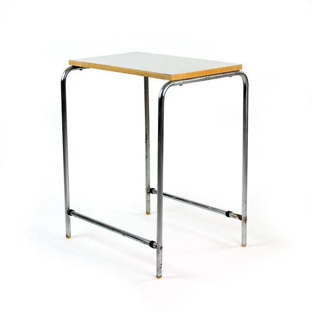 Gray Vintage Chrome & Formica Side Table, 1960s For Sale - Image 8 of 8