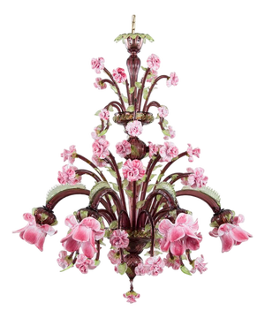 Eight-Light Murano Chandelier by AZ Home