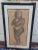 Vintage Framed Abstract Figurative Nude Man Charcoal Sketch For Sale - Image 4 of 4