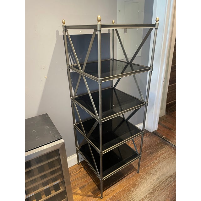 Campaign Bernhardt Martha Stewart Skylands Campaign Etagere For Sale - Image 3 of 10