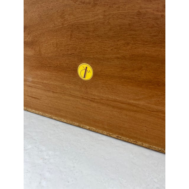 Large Floating Teak Wall Mounted Shelf attributed to Walter Wirtz for Wilhelm Renz, 1969 For Sale - Image 5 of 8