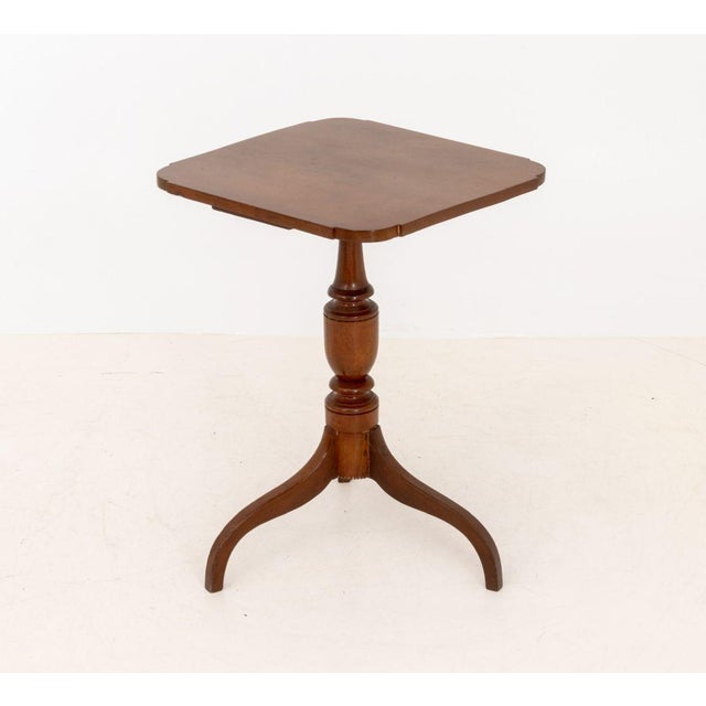 Brown American Mahogany Tripod Side Table For Sale - Image 8 of 8