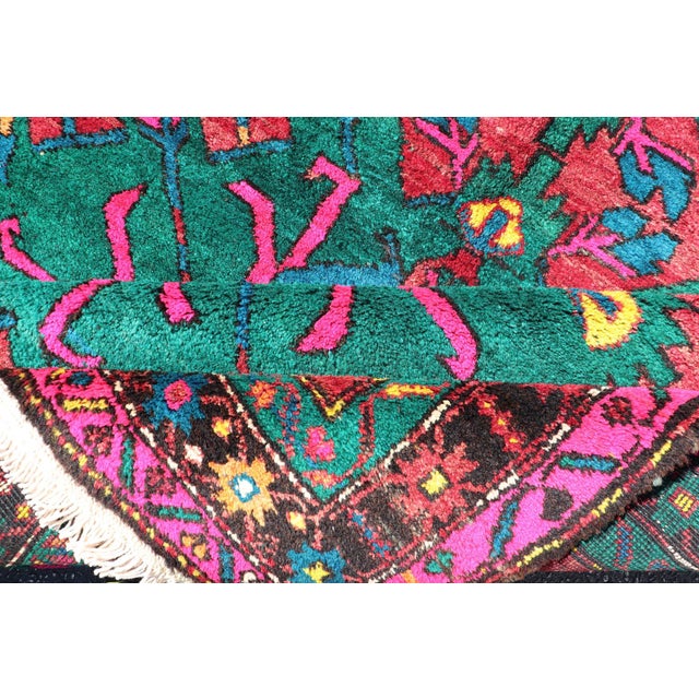 Vintage Large Caucasian Kazak Rug With Green Medallions on Red Field 5'8 X 10'7 For Sale - Image 14 of 15