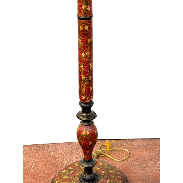 Frederick Cooper Kashmiri Polychrome Lacquer Floor Lamp, Circa 1970s For Sale - Image 13 of 18