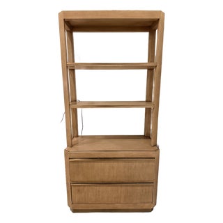 Currey & Company Wood and Brass Etagere For Sale