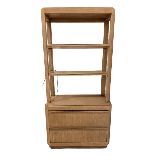 Currey & Company Wood and Brass Etagere For Sale