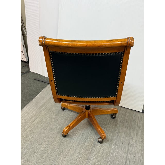 Ethan Allen Office Chair on Rollers For Sale - Image 10 of 12